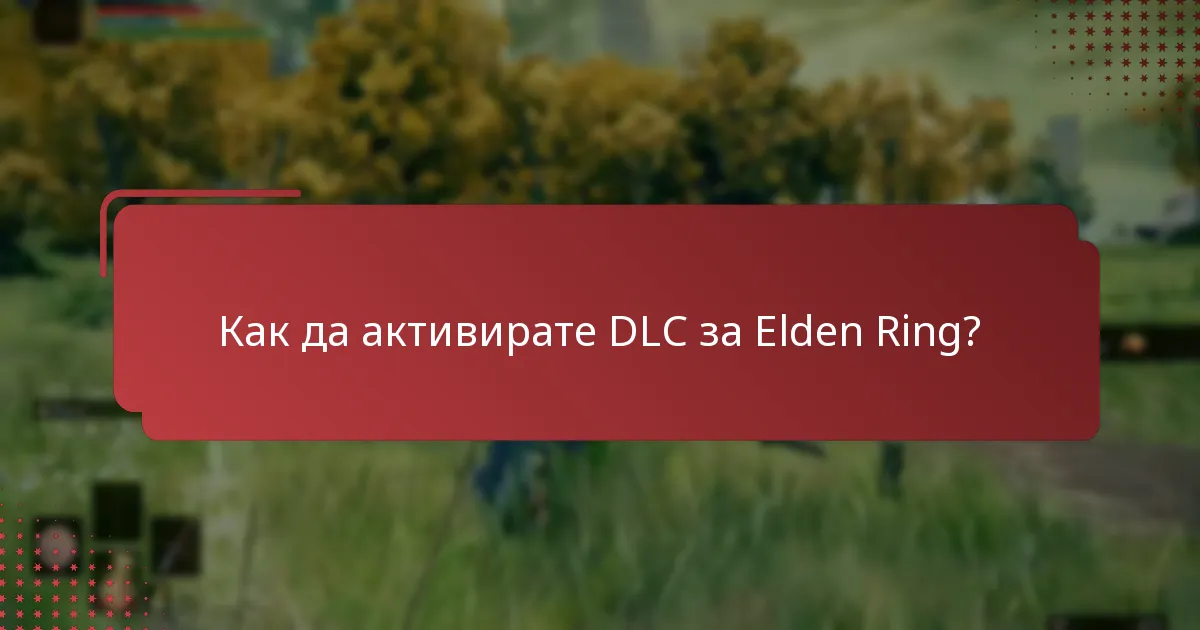 Каква информация е необходима за активиране на DLC за Elden Ring?